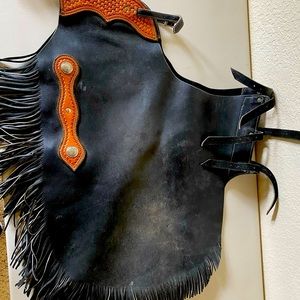 Vintage Black Chinks… beautiful basket weave on hips.